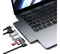 SATECHI Hub Dual USB C Pro Slim 7 in 1, USB4 40Gbps, 100W, Grigio | Video 6K@60Hz, 2x USB-A e 1x USB-C a 10Gbps, HDMI, lettori SD/MicroSD, per MacBook, laptop Windows e altro
