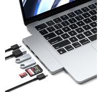 SATECHI Hub Dual USB C Pro Slim 7 in 1, USB4 40Gbps, PD 100W, Argento