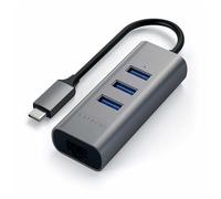 HUB DOCK TYPE C TO USB 3.0-ETH.SPAC E GRAY 3P USB 3,0- 1 ETHERNET