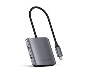 SATECHI Hub USB C 4 in 1 con 4x Porte Dati USB C 3.0 a 5Gbps, Adattatore in Alluminio per MacBook Air & Pro, Laptop Portatile (Senza Uscita Video)