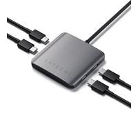 SATECHI Hub USB C 4 in 1, PD 100W, 4x USB C 3.2, 10Gbps | Adattatore multiporta in alluminio per MacBook Air/Pro/Neo e laptop Windows, solo dati, senza uscita video