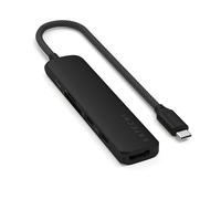 SATECHI 6-in-1 USB-C Hub Slim Plus, Adattatore Multiporta, Stazione Docking con HDMI 4K, Carica PD 100W, 2 Porte Dati USB-A, Lettori di Schede Micro/SD, per MacBook, Windows - Nero
