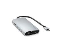 SATECHI Hub USB C 8 in 1 V3, PD 85W, HDMI 8K, Argento | Ethernet Gigabit, 8K@30Hz, 4x Porte USB-C 10 Gbps, lettore SD UHS-II, per MacBook, laptop Windows e altro