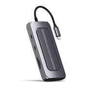 SATECHI Hub USB C 9 in 1 MX, Doppio HDMI 4K, Ethernet, PD 100W | Dual 4K@60Hz/30Hz, dati USB-C, USB-A 3.0, Ethernet Gigabit, SD/microSD, jack audio, per MacBook e laptop Windows