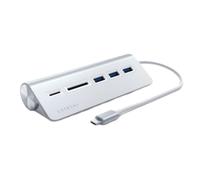 Satechi, Hub USB-C a USB 3.0 5Gbps con lettori di schede SD/Micro, Argento