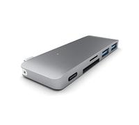 Hub Dock Type C Multiport Spacegrey 2Usb-Sd-Microsd-Usbc Mb12/13 Satech