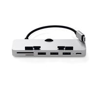 SATECHI Hub USB C con Morsetto per iMac con Porta USB-C Dati, 3X Tipo-A 3.0, Lettori Micro/SD, Solo per iMac 2020 2019 2017 e iMac Pro (Non Compatibile con iMac M1 2021) - Argento