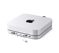 SATECHI Hub USB C e Supporto 7 in 1 per Mac Mini M2/M1, Grigio Siderale | 3x USB-A e 1x USB-C a 5Gbps, lettori Micro/SD, audio 3,5 mm (non compatibile con Mac Mini M4)