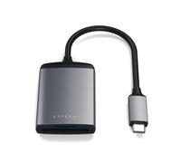 SATECHI Lettore Schede Micro/SD UHS-II USB C in Alluminio, Grigio | Supporto SD/microSD UHS-II, per MacBook, PC Windows, tablet, iPad e altro