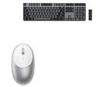 Satechi M1 Mouse Wireless Bluetooth Ricaricabile USB-C 1200 DPI + SM3 Tastiera Meccanica 108 Tasti Retroilluminata Layout QWERTY US, Multi-Dispositivo per Mac, iPad e Windows