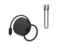 SATECHI OntheGo™ 7-in-1 USB-C Hub Magnetico Compatto con HDMI 4K/60Hz, Gigabit Ethernet, 2×USB-A 5Gbps, Lettore SD/microSD e Power Delivery 100W + Cavo USB4 da 25 cm 40Gbps, 100W, 8K 60Hz per Mac e Wi