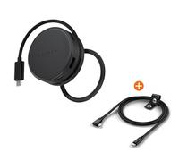 SATECHI OntheGo 7-in-1 USB-C Hub Magnetico Compatto con HDMI 4K, Ethernet e Power Delivery 100W + Cavo USB-C Angolo Retto 240W per MacBook, iPad, iPhone e Windows