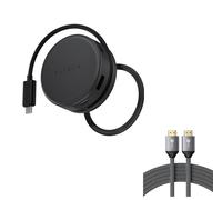 SATECHI OntheGo 7-in-1 USB-C Hub Magnetico con HDMI 4K, Ethernet e Power Delivery 100W + Cavo HDMI 2.1 8K per MacBook, iPad e Windows