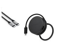 SATECHI OntheGo™ 7-in-1 USB-C Hub Magnetico + Satechi USB4 V2 Pro Cavo USB-C 120Gbps 240W - Connettività Portatile Completa per Mac e Windows