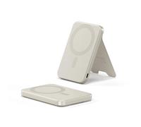 SATECHI OntheGo Power Bank, Qi2 Power Bank 5000mAh, Ricarica rapida da 15W, Batteria portatile con supporto per iPhone e Android - Sabbia