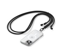 Satechi OntheGo™ Cavo USB-C con cordino, ricarica rapida da 60W, trasferimento dati a 480 Mbps, laccetto da collo integrato, cavo USB intrecciato regolabile da 1,5 m, USB-C per iPhone, Android - Nero