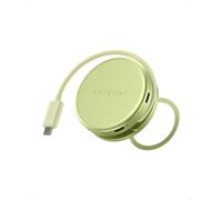 SATECHI OntheGo™ Hub USB-C Magnetico 5 in 1 con Cavo Avvolgibile, PD 60W, HDMI 4K, Lettore SD, USB-A e Porta USB-C 5 Gbps per MacBook Neo/Air/Pro, Laptop e iPad - Giallo Agrume