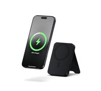 SATECHI OntheGo Power Bank, Qi2 Power Bank 10000mAh, Ricarica rapida da 15W, Batteria portatile con supporto per iPhone e Android - Nero