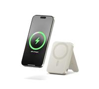 SATECHI OntheGo Power Bank, Qi2 Power Bank 10000mAh, Ricarica rapida da 15W, Batteria portatile con supporto per iPhone e Android - Sabbia