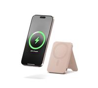 SATECHI OntheGo Power Bank MagSafe 5000mAh, Qi2, Supporto Integrato, Rosa