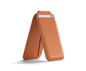 Satechi Portafoglio Magnetico MagSafe, Portacarte, Supporto, Arancione | Design a doppia patta, supporto regolabile, fino a 4 carte, forza magnetica di 900g, per iPhone 12-17, materiale PU