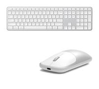 Satechi Slim EX3 + Slim EX Mouse Wireless Bundle - Tastiera Full-Size 4-In-1 con Tastierino Numerico (Bluetooth + 2.4GHz) e Mouse 3-In-1, USB-C Ricaricabili, Alluminio