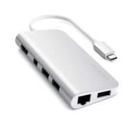 Satechi ST-TCMM8PAS dock per notebook e povero treplicatore Bedraad USB 3.2 Gen 1 (3.1 Gen 1) Type-C Argento