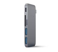 Hub Dock Type C Multiport Spacegrey 2Usb-Sd-Microsd-Usbc Mb12/13 Satech
