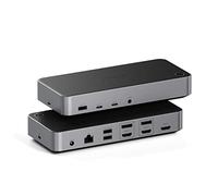 Satechi Triple 4K Display Cablato Dock Nero, Argento [ST-D4KTM-EU]