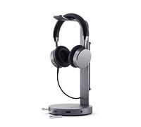 Satechi Supporto per Cuffie USB in Alluminio con 3 Porte USB 3.0 e Porta AUX 3.5 mm - Universale - Compatibile con Bose, Sony, Beats, JBL, Panasonic, AKG (V2, Grigio Siderale)