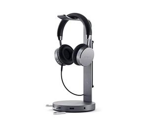 Satechi Supporto per Cuffie USB in Alluminio con Hub USB, Grigio