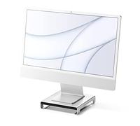 SATECHI Supporto per monitor in alluminio Type-C con porta dati USB-C, USB 3.0, slot per schede Micro/SD e jack per cuffie da 3,5 mm per Apple Studio Display, iMac M1, iMac, iMac Pro - Argento