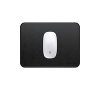 SATECHI Tappetino per mouse in pelle vegana - Tappetino per mouse ergonomico, reversibile,antigraffio e resistente all'acqua,facile da pulire - scrivania per ufficio e casa, 9,8" x 7,5" x 0,14" - Nero