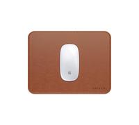 SATECHI Tappetino per mouse in pelle vegana - Tappetino per mouse ergonomico,reversibile,antigraffio e resistente all'acqua,facile da pulire-scrivania per ufficio e casa, 9,8" x 7,5" x 0,14" - Marrone