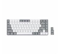 SATECHI SM1 Tastiera Meccanica 75%, Tastiera Bluetooth Retroilluminata, Tastiera Wireless Compatta 84 Tasti Tastiera Gaming per Mac e Windows - Grigio Chiaro/Bianco (Layout QWERTY Inglese Stati Uniti)