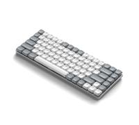 SATECHI SM1 Tastiera Meccanica 75%, Tastiera Bluetooth Retroilluminata, Tastiera Wireless Compatta 84 Tasti Tastiera Gaming per Mac e Windows - Grigio Chiaro/Bianco (Layout QWERTY Inglese Stati Uniti)