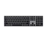 Satechi Tastiera retroilluminata Bluetooth Slim X3 con tastierino numerico - Tasti illuminati - per MacBook, iPad, Mac Mini, iMac - Grigio siderale, Layout QWERTY Inglese Stati Uniti (USA)