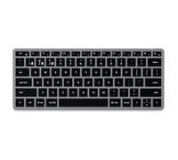 Satechi Slim X1 Tastiera Wireless Bluetooth Retroilluminata - Sync Multi-Dispositivo - per M2/M1 Macbook Pro/Air, M2/M1 iPad Pro/Air, M2 Mac Mini (Grigio Siderale, Layout QWERTY Inglese Stati Uniti)