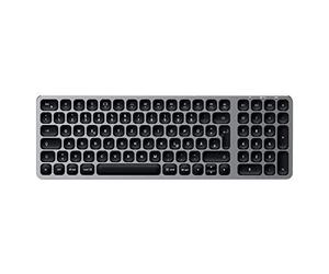 Satechi Tastiera Wireless Bluetooth QWERTZ DE, Retroilluminata, Grigio | Layout Tedesco, multi-dispositivo, ricaricabile, alluminio, tasti retroilluminati, per MacBook, Windows e altro