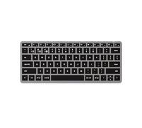 Satechi Tastiera Wireless Bluetooth X1 QWERTY US, Retroilluminata, Grigio | Layout Americano, multi-dispositivo, ricaricabile, alluminio, tasti retroilluminati, per MacBook, Windows e altro