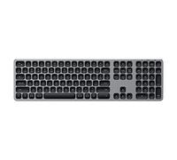 Satechi Tastiera Wireless Bluetooth In Alluminio Con Tastierino Numerico - Per M2/M1 Macbook Pro/Air, M2/M1 iPad Pro/Air, M2 Mac Mini, iMac M1 (Grigio Siderale, Layout QWERTY Inglese Stati Uniti)