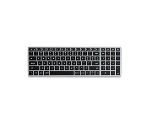 Satechi Tastiera Wireless Slim X2 QWERTY US con Tastierino Numerico | Layout Americano, multi-dispositivo, ricaricabile, tasti retroilluminati, per MacBook, Windows e altro