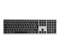 Satechi Slim X3 Tastiera Wireless Bluetooth Retroilluminata Con Tastierino - Multi-Dispositivo - Per Macbook Pro/Air M2/M1, iPad Pro/Air M2/M1, Mac Mini M2, iMac M1 (Grigio Siderale,Layout UK Qwerty)