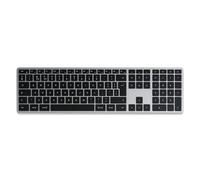 Satechi Slim X3 Tastiera Wireless Bluetooth Retroilluminata Con Tastierino - Multi-Dispositivo - Per Macbook Pro/Air M2/M1, iPad Pro/Air M2/M1, Mac Mini M2, iMac M1 (Grigio Siderale,Layout UK Qwerty)