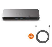 SATECHI Thunderbolt 4 Docking Station con Dual HDMI 4K e Trasferimento Dati 40Gbps e Cavo HDMI 2.1 8K per Configurazioni Multi Display e Postazione di Lavoro Avanzata Bundle