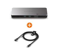 SATECHI Thunderbolt 4 Docking Station con Power Delivery e Supporto Multi Display e Cavo USB C ad Angolo Retto 240W per Trasferimento Dati e Gestione Avanzata della Postazione di Lavoro Bundle