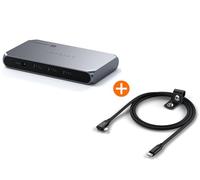SATECHI Thunderbolt Accessorio USB C Multiporta e Cavo USB C 240W ad Angolo Retto per Connessioni Affidabili e Organizzazione della Postazione di Lavoro con Dispositivi USB C Compatibili Bundle
