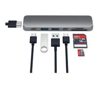 Satechi Type-C Pro Hub con 4K HDMI Space grigio Selettore dato ST-CMBPM