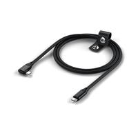 Satechi USB-C a USB C Cavo Ad Angolo Retto, 90 Gradi, PD da 240W, Trasferimento a 20Gbps, Uscita Video 4K/60Hz, 1m/3,3 Piedi, Intrecciato, per iPhone 17-15, MacBook, iPad, Galaxy S25 e altro - Nero