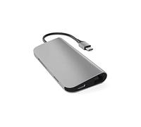 SATECHI USB C Hub Adattatore Multiporta in Alluminio con HDMI 4K@60Hz, Ricarica 49W PD, Ethernet, Lettori di Schede SD/MicroSD, 3x USB 3.0 per MacBook Air e Pro, iPad, Mac Mini, iMac - Grigio Siderale